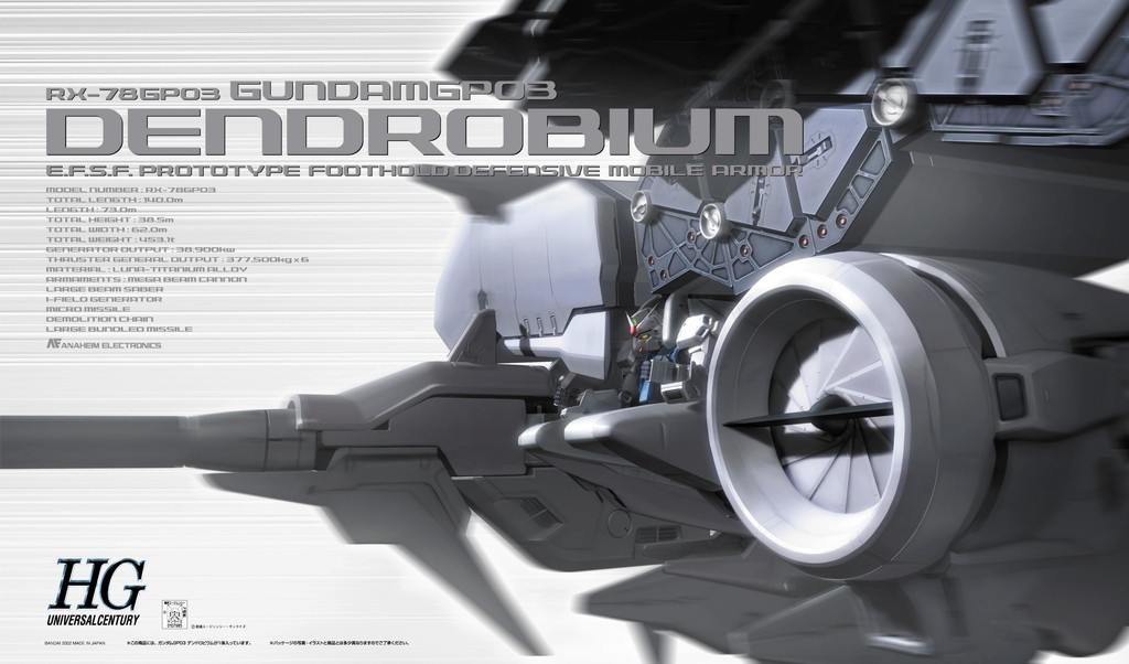 RX-78GP03 Gundam GP03 Dendrobium