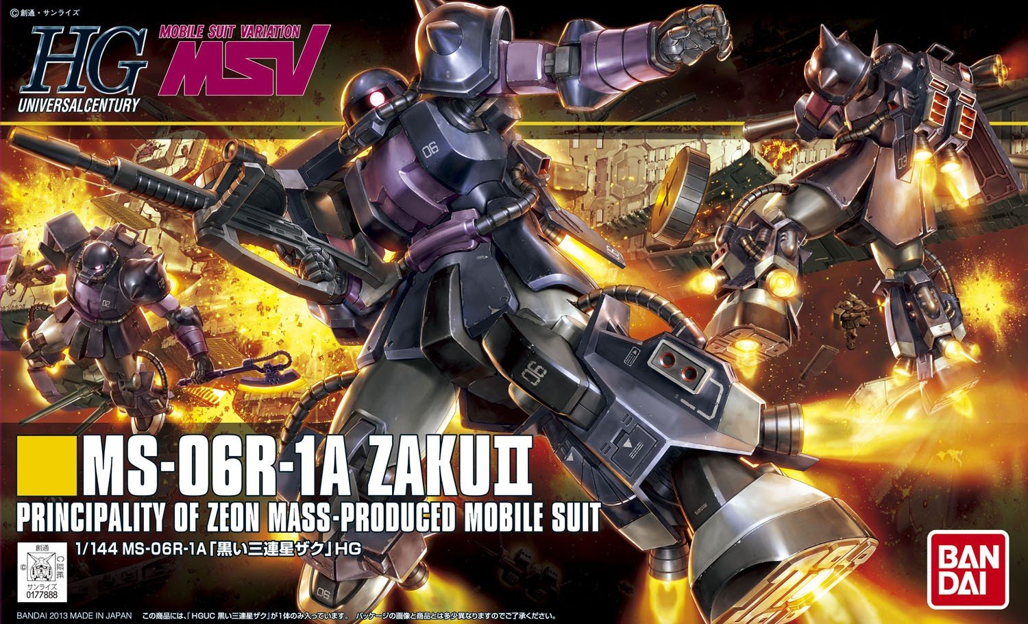 MS-06R-1A Zaku II (Black Tri-Stars Custom)