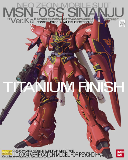 MSN-06S Sinanju "Ver.Ka" Titanium Finish